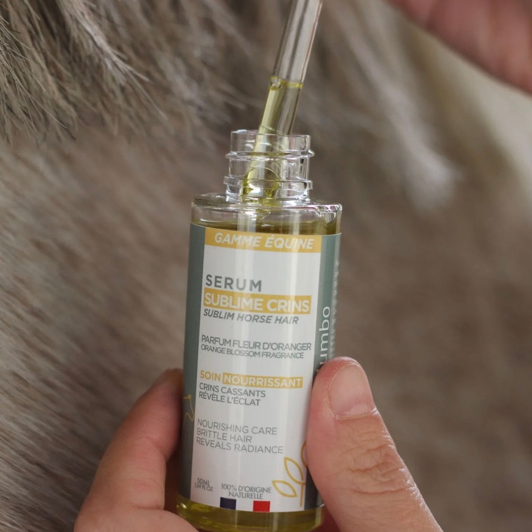 Sérum « Sublime crins » pour chevaux.